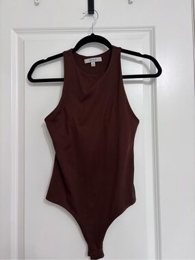 gaze Brown Tank Bodysuit